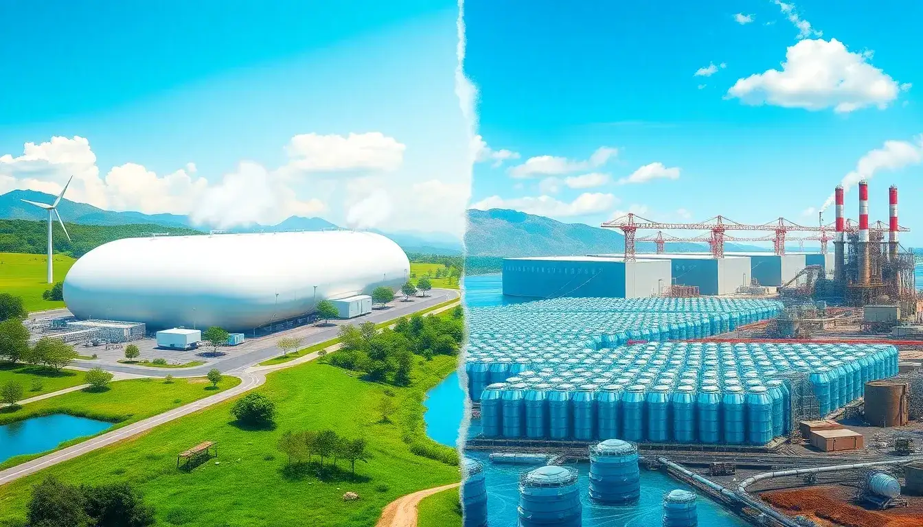 What are the environmental impacts of liquid air energy storage versus lithium-ion batteries