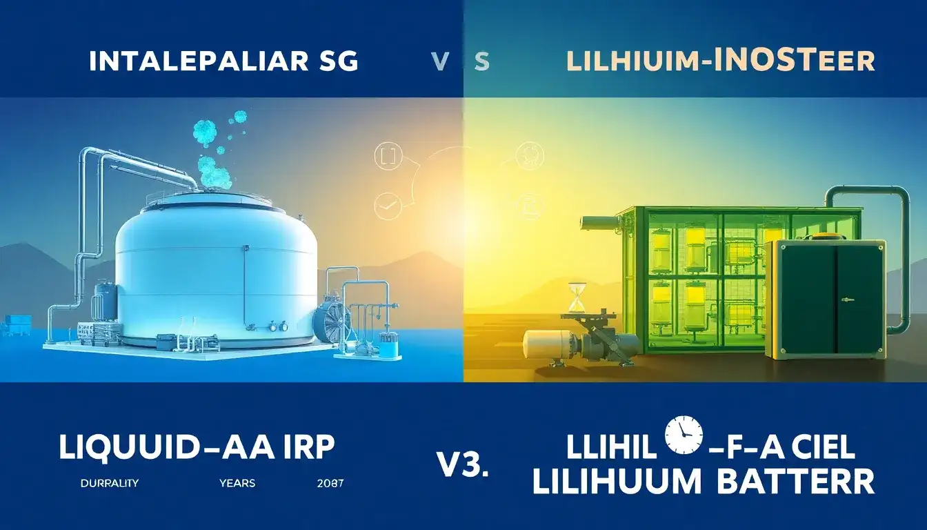 How does the lifespan of liquid air energy storage systems compare to lithium-ion batteries