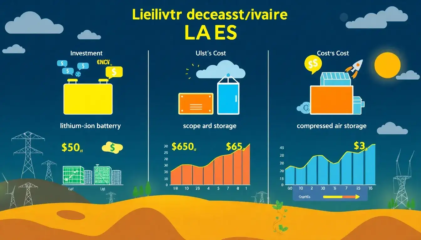 How does the cost of liquid air energy storage compare to other grid-scale energy storage solutions