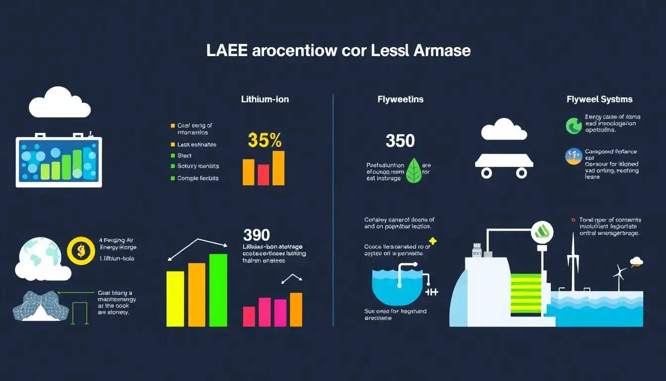 How does the energy efficiency of LAES compare to other storage technologies