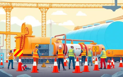 What are the main safety concerns during the construction of LAES systems