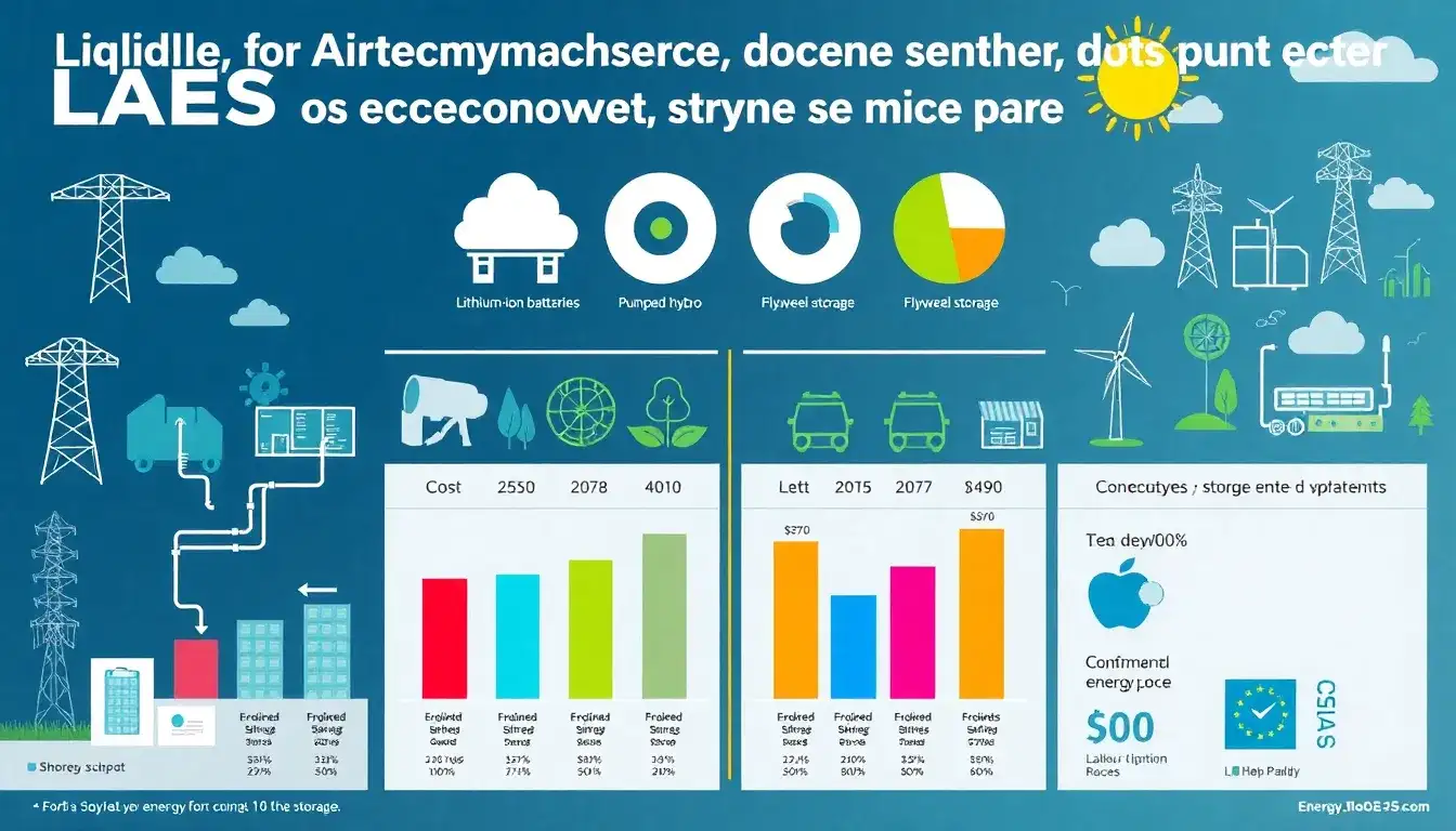How does LAES compare economically to other energy storage technologies