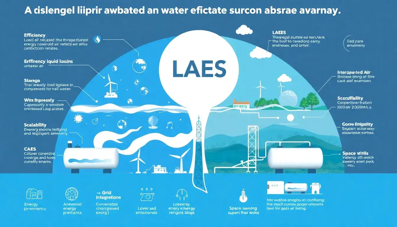 What are the main advantages of liquid air energy storage over compressed air energy storage