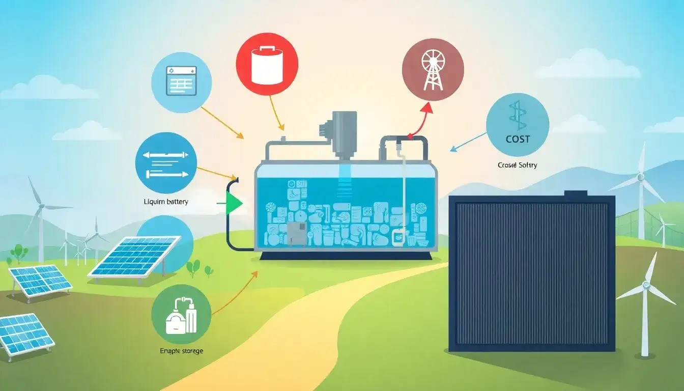 How does the cost of liquid air energy storage compare to other energy storage technologies