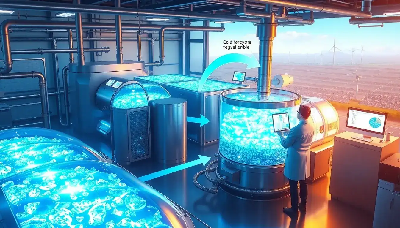 How does the cold recycle process improve the efficiency of liquid air energy storage systems