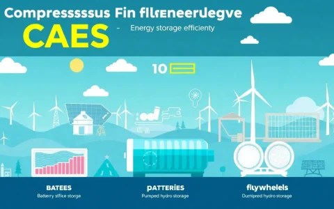 How does the efficiency of CAES compare to other energy storage technologies