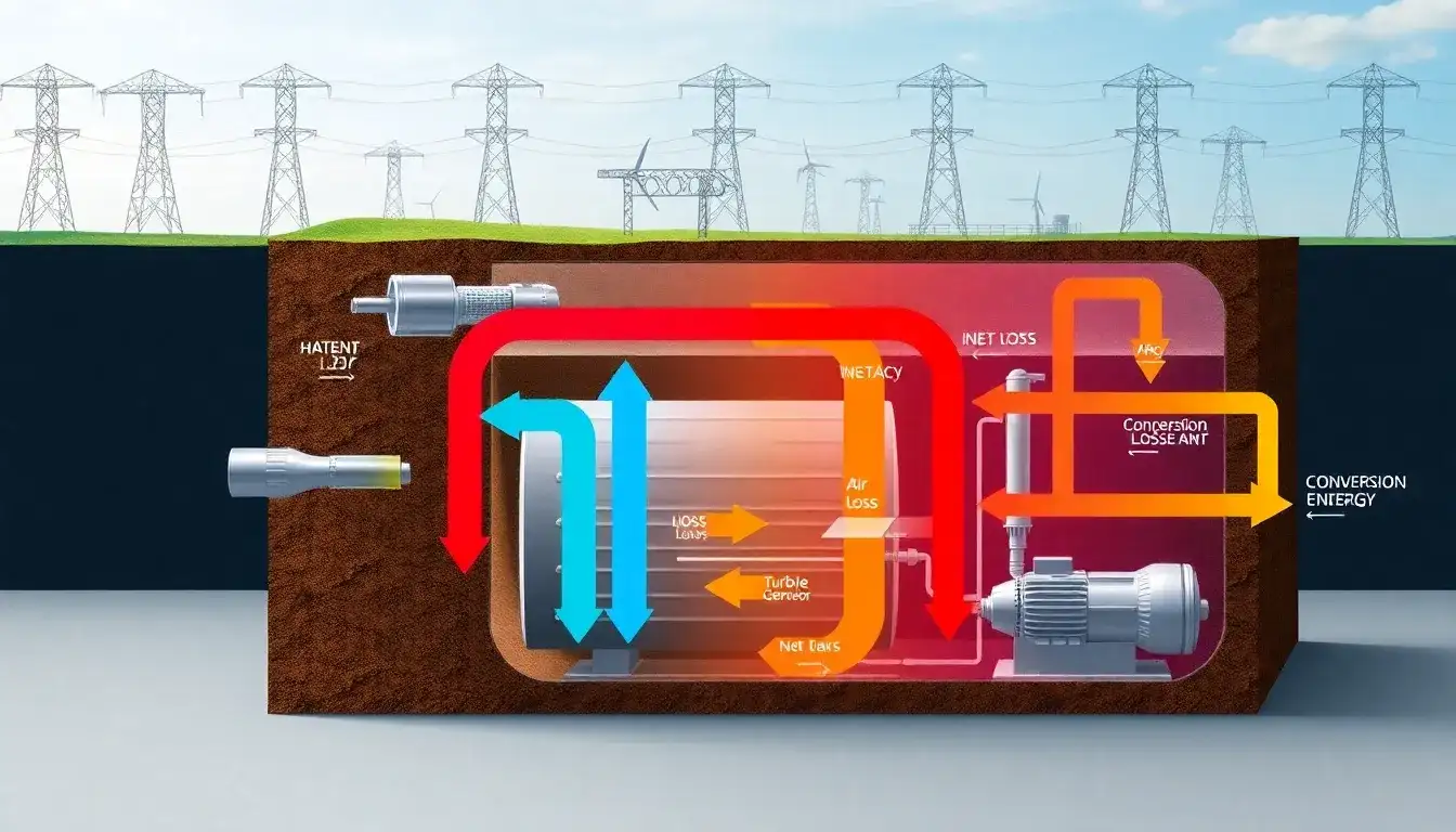 What are the main energy losses in CAES systems