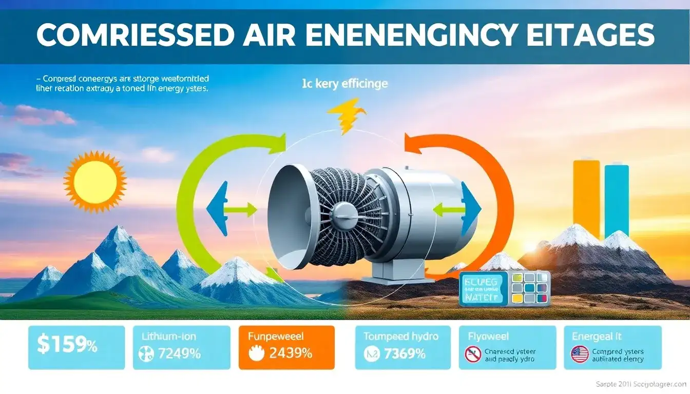 How does the efficiency of CAES systems compare to other energy storage technologies