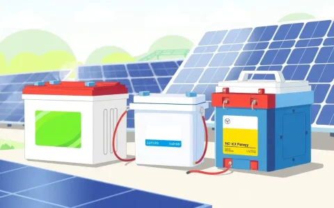 What types of batteries are most commonly used with solar panels
