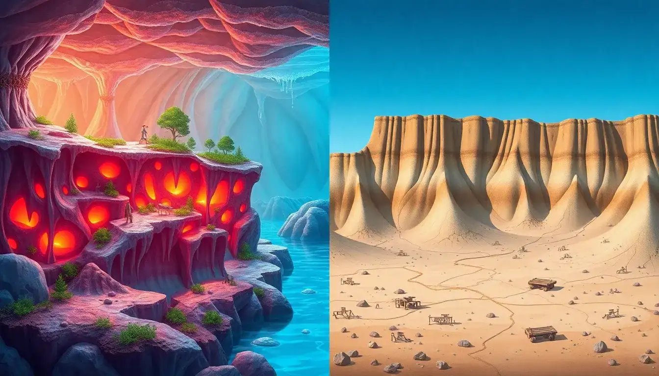 What are the environmental impacts of using salt caverns versus depleted gas reservoirs