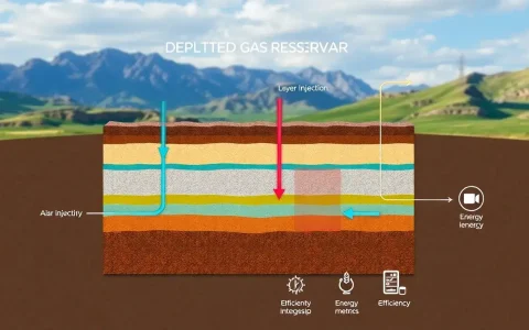 What role does permeability play in the efficiency of compressed air energy storage in depleted gas reservoirs