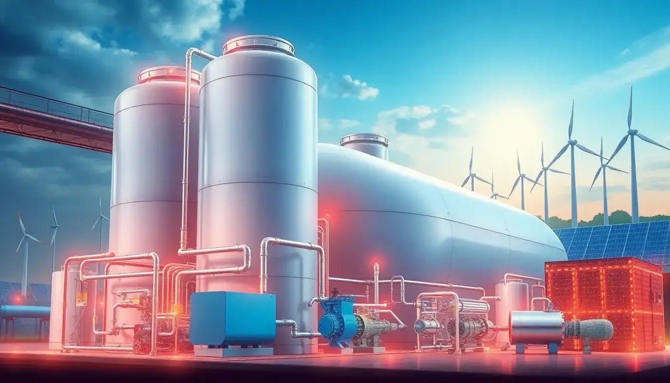 How does thermal energy storage work in adiabatic CAES systems