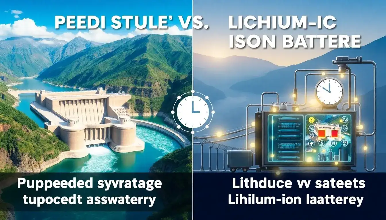 How does the lifespan of pumped hydro storage facilities compare to that of lithium-ion batteries