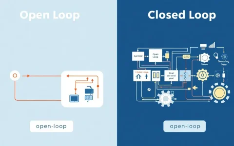 How do open-loop and closed-loop systems differ in efficiency