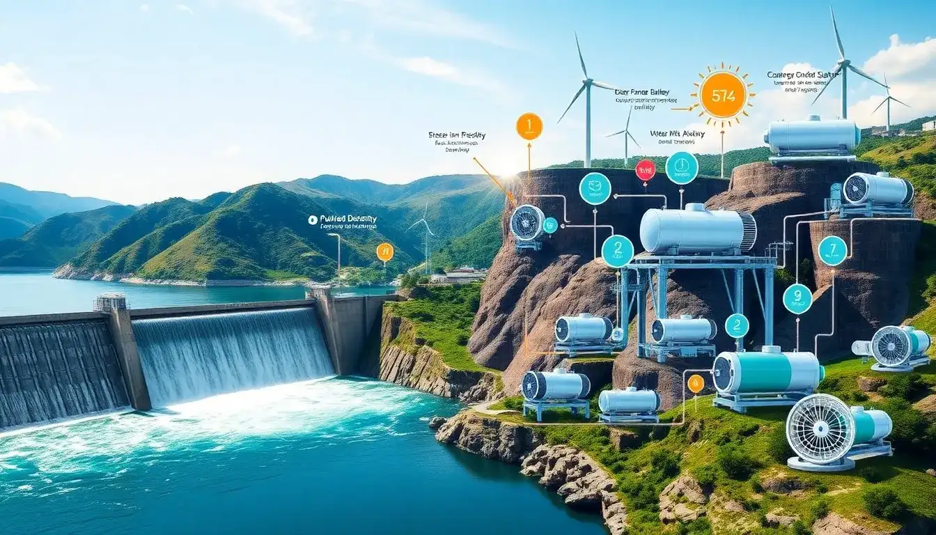 What factors contribute to the efficiency differences between pumped hydro storage and other energy storage technologies