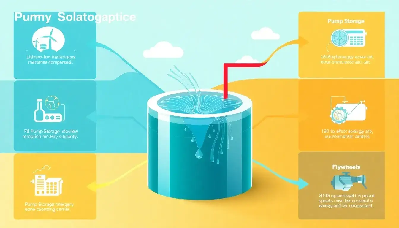 How does the efficiency of pumped hydro storage compare to other energy storage methods