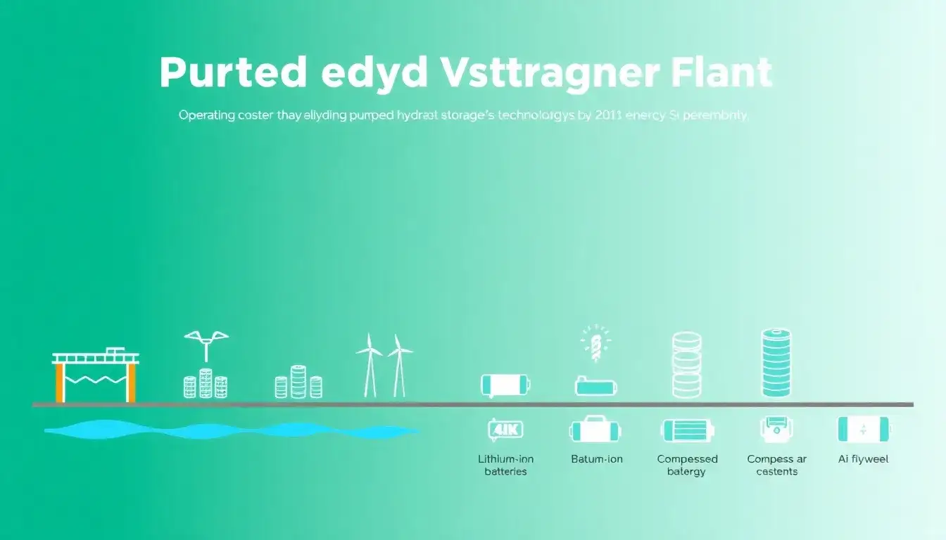 How do the operating costs of pumped hydro storage plants compare to other energy storage technologies