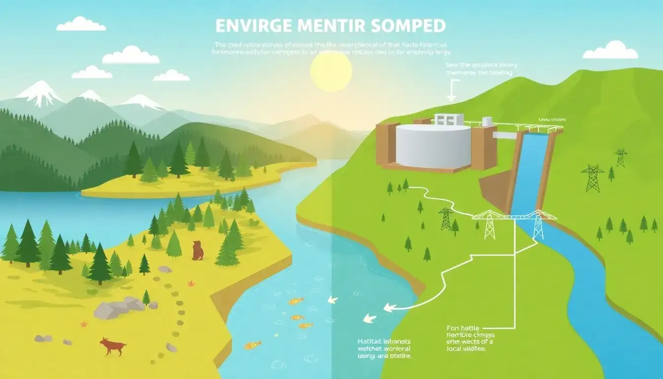 What are the main environmental impacts of pumped hydro storage systems