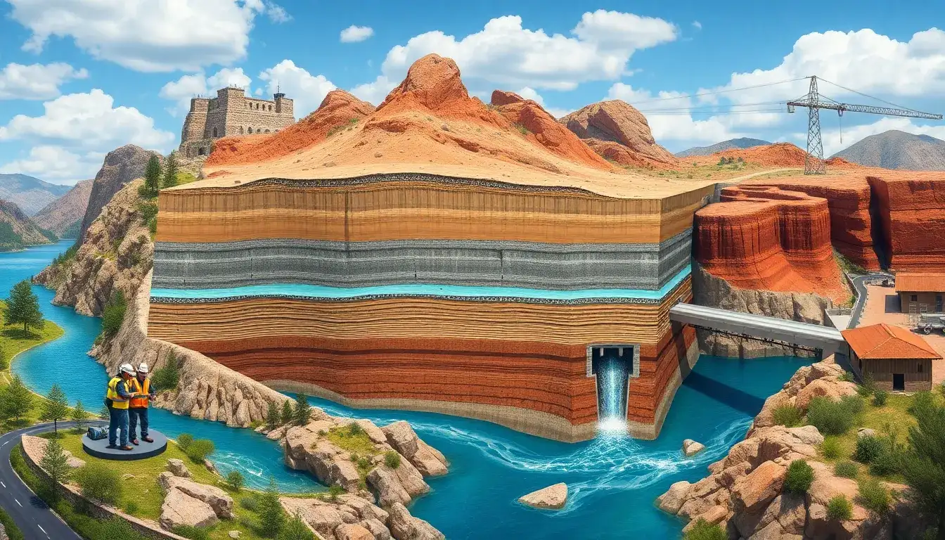 What role does the type of rock play in the construction of pumped hydro storage facilities