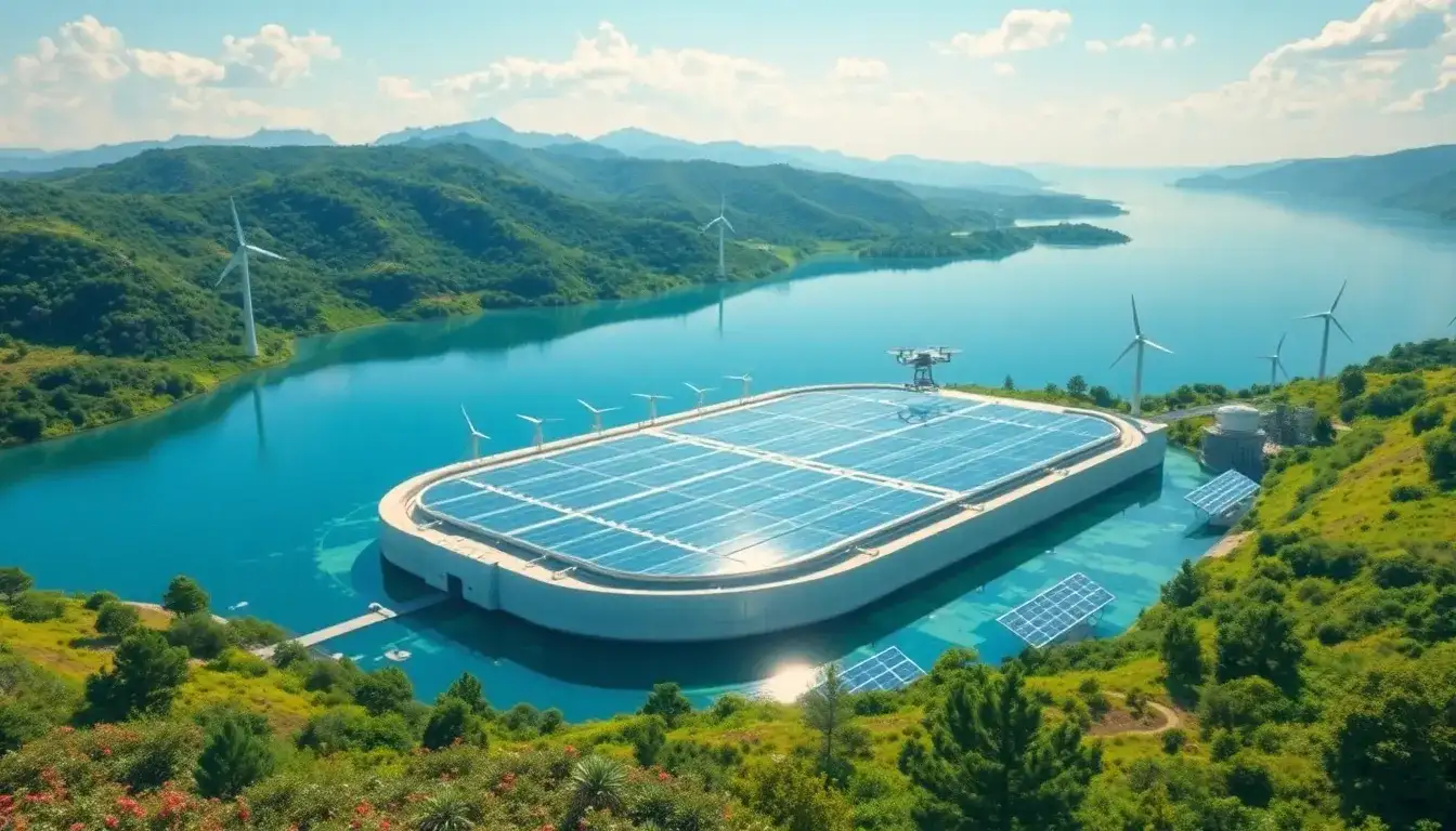 What measures can be taken to minimize water loss due to evaporation in pumped hydro storage systems