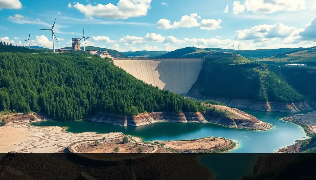 What are the long-term ecological impacts of constructing large dams for pumped hydro storage