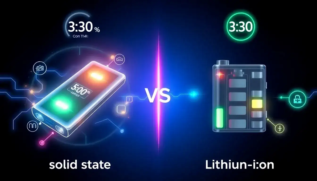 How do the charging times of solid-state batteries compare to lithium-ion batteries