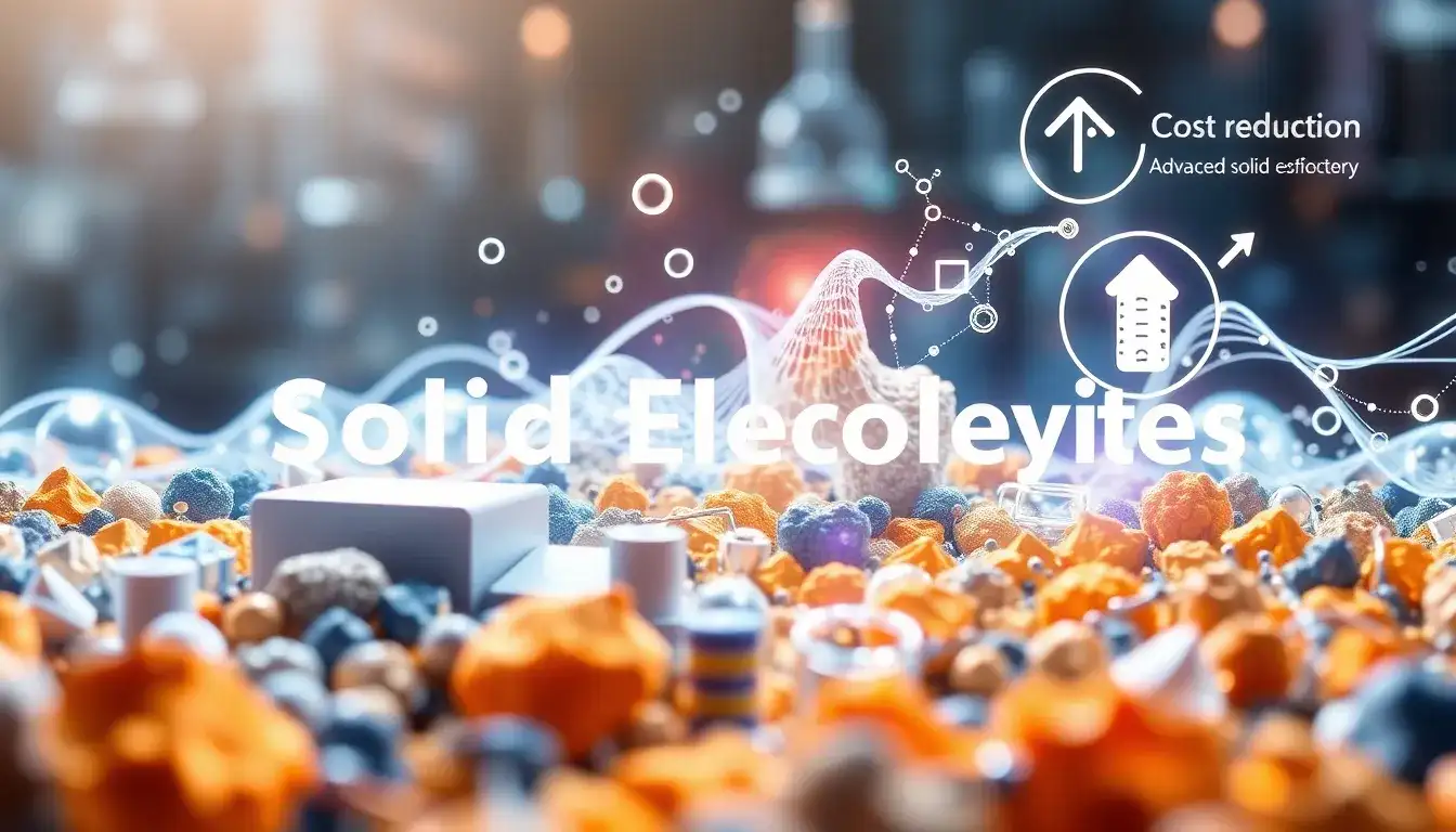 What are the most promising materials for reducing the cost of solid electrolytes