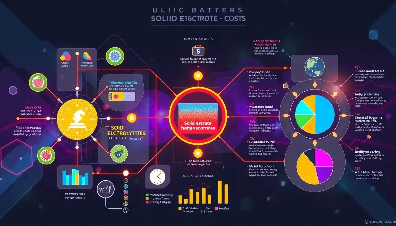 How does the cost of solid electrolytes impact the overall cost of solid-state batteries