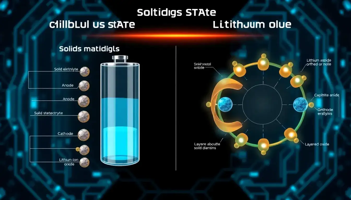 What are the differences in the materials used for solid-state batteries compared to lithium-ion batteries