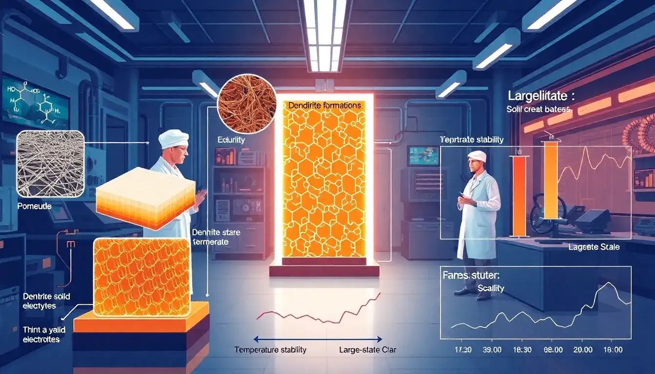 What are the main challenges in producing solid-state batteries