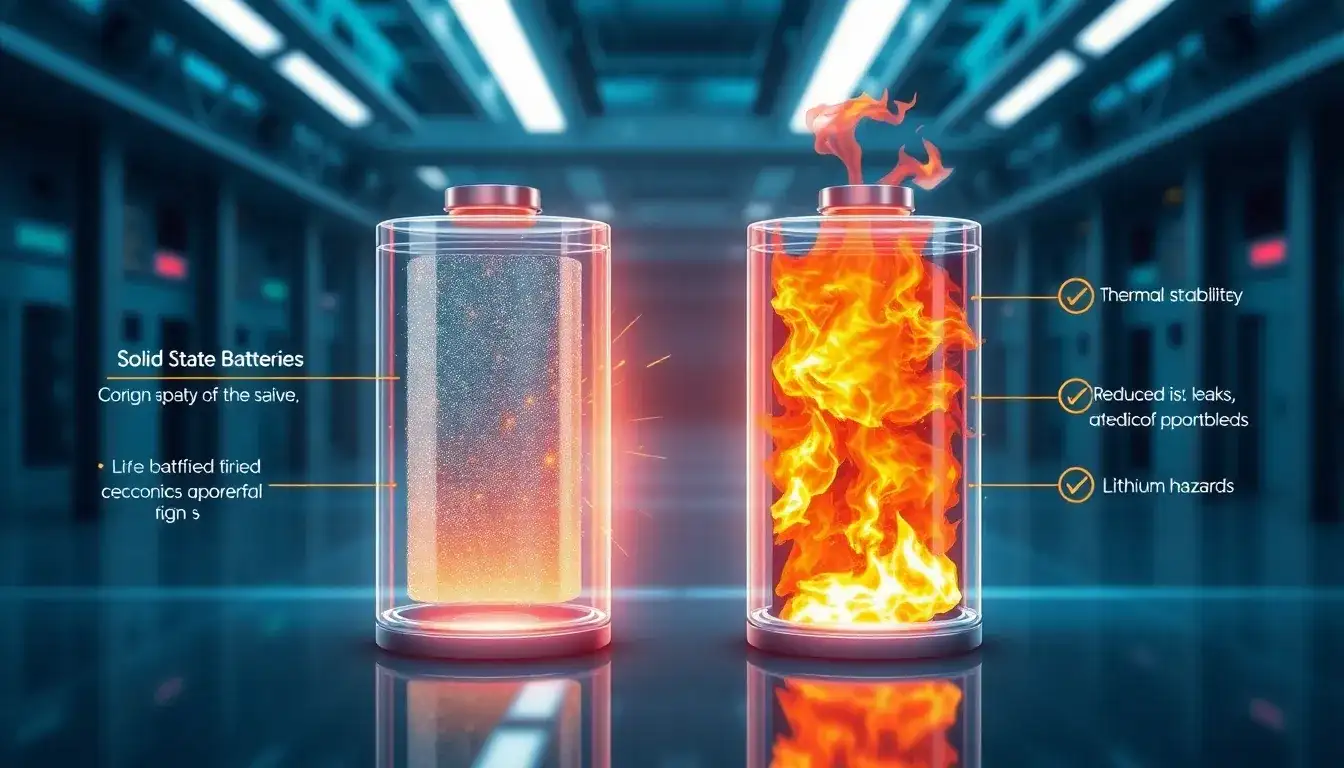 What are the potential safety benefits of solid-state batteries over lithium-ion batteries