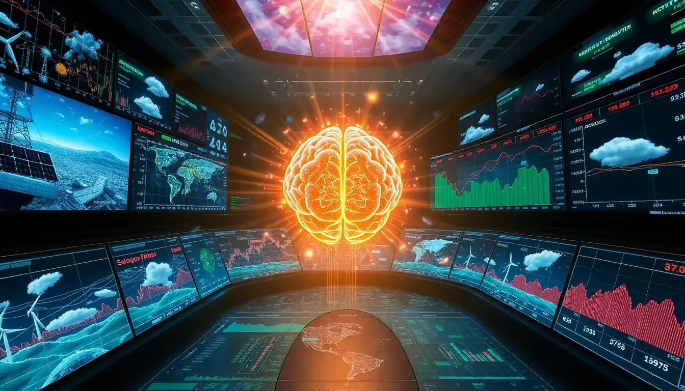 How does AI use weather forecasts to predict energy price fluctuations