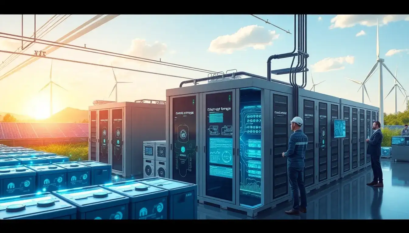 How does AI support the transition to cleaner energy by optimizing energy storage