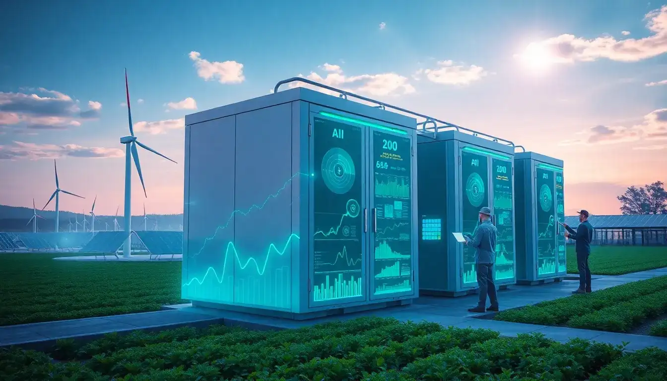 How does AI-driven energy storage contribute to renewable energy adoption