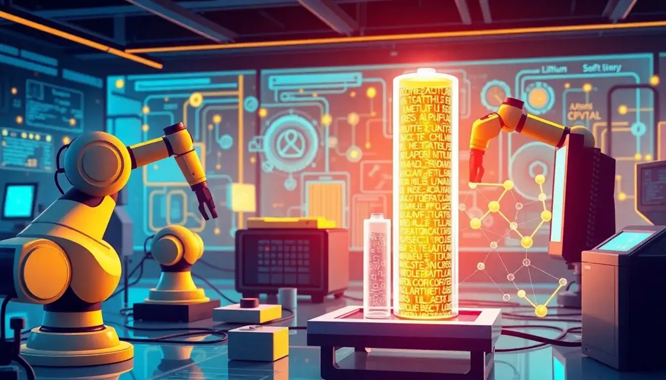 How does machine learning improve the efficiency of battery materials