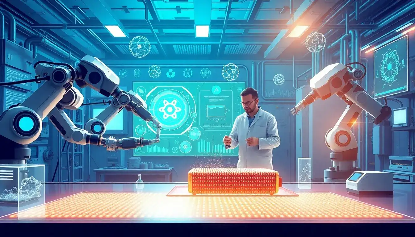 What role does machine learning play in optimizing battery material production