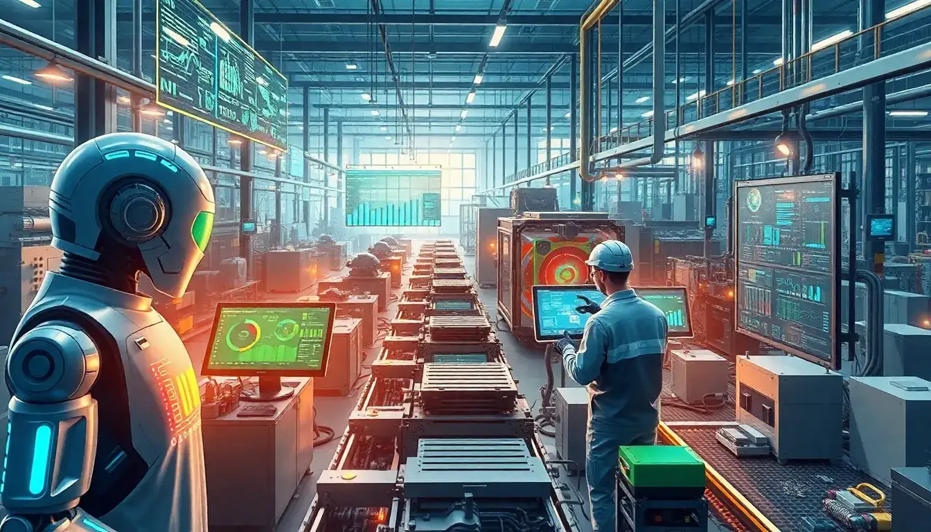 How does AI-driven root cause analysis benefit battery manufacturing processes