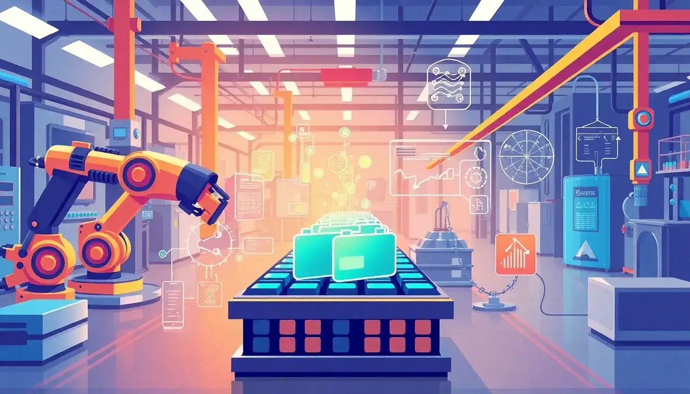 What specific machine learning techniques are used to reduce waste in battery manufacturing