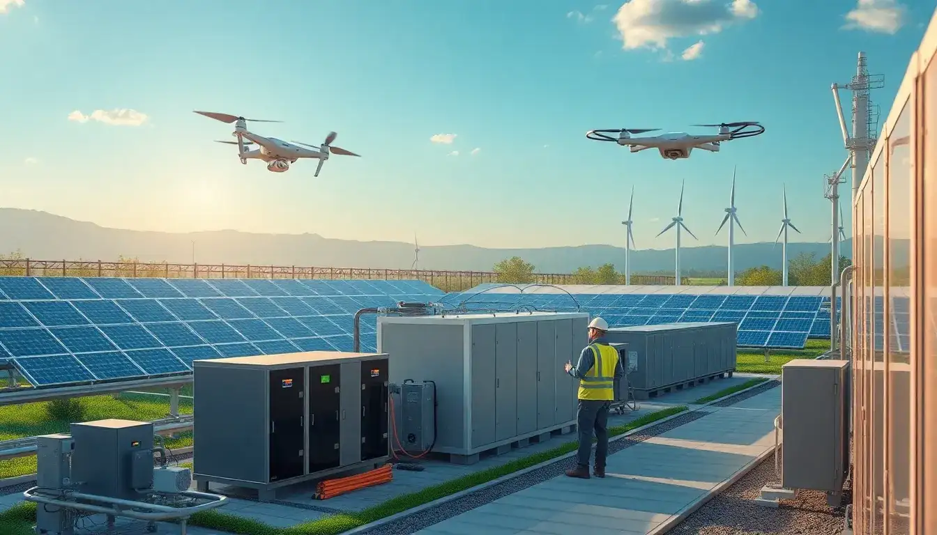 What role does AI play in ensuring grid stability through predictive maintenance of energy storage systems