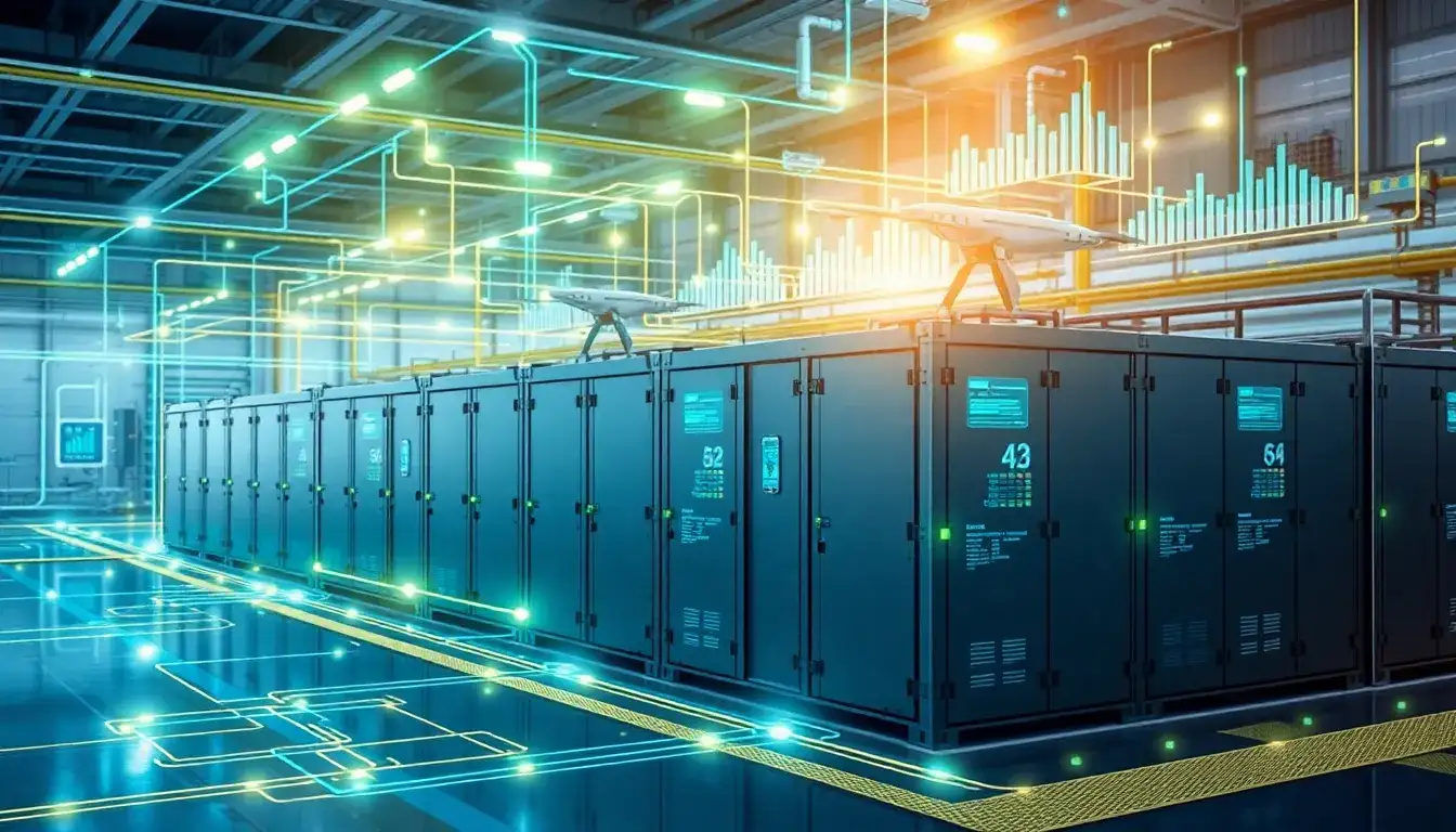 How does AI-driven predictive maintenance work in energy storage systems