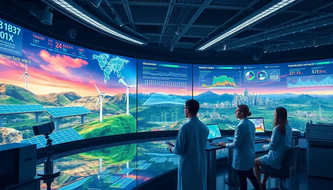 What role does AI play in climate modeling for renewable energy