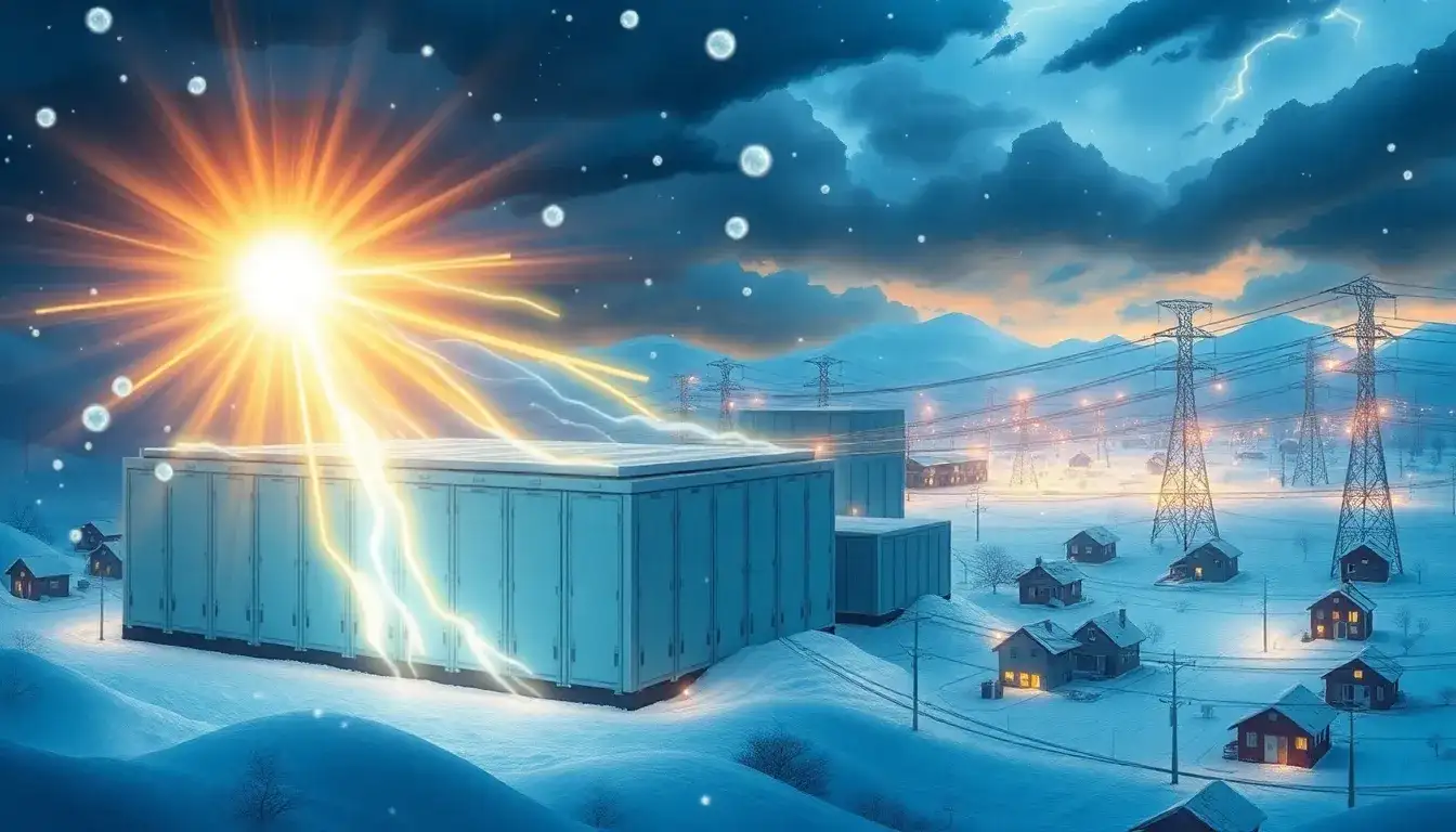 How does utility-scale energy storage help during extreme weather events