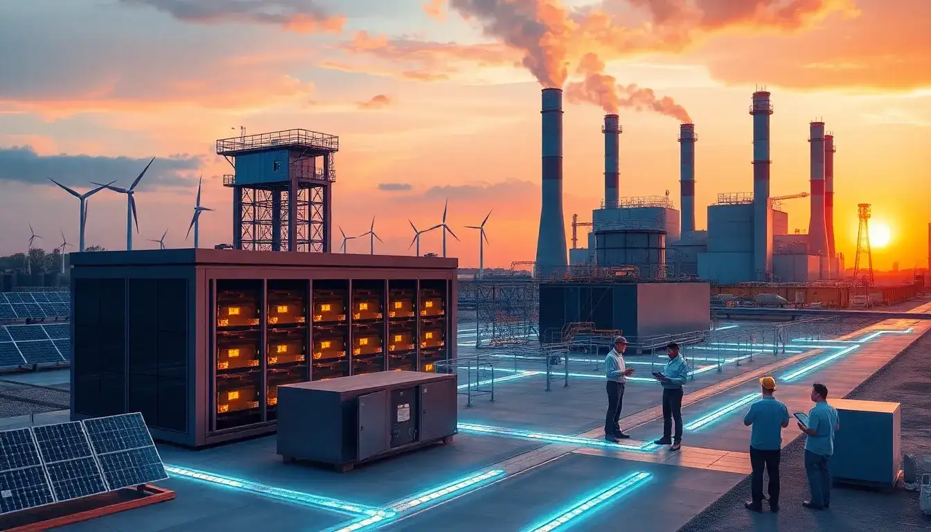 Can utility-scale energy storage be integrated with existing fossil fuel power plants