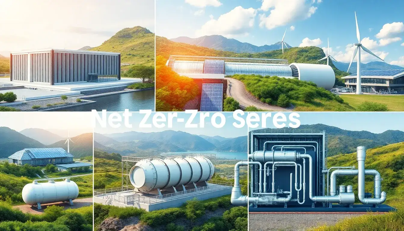 What are the main types of energy storage technologies used for net-zero emissions