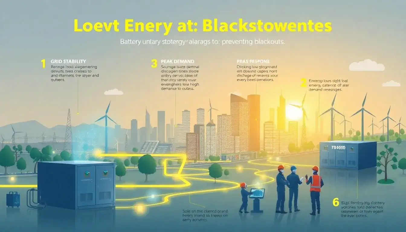 What are the main benefits of battery energy storage systems for preventing blackouts
