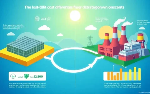 What are the main factors driving the cost differences between utility-scale energy storage and traditional power plants