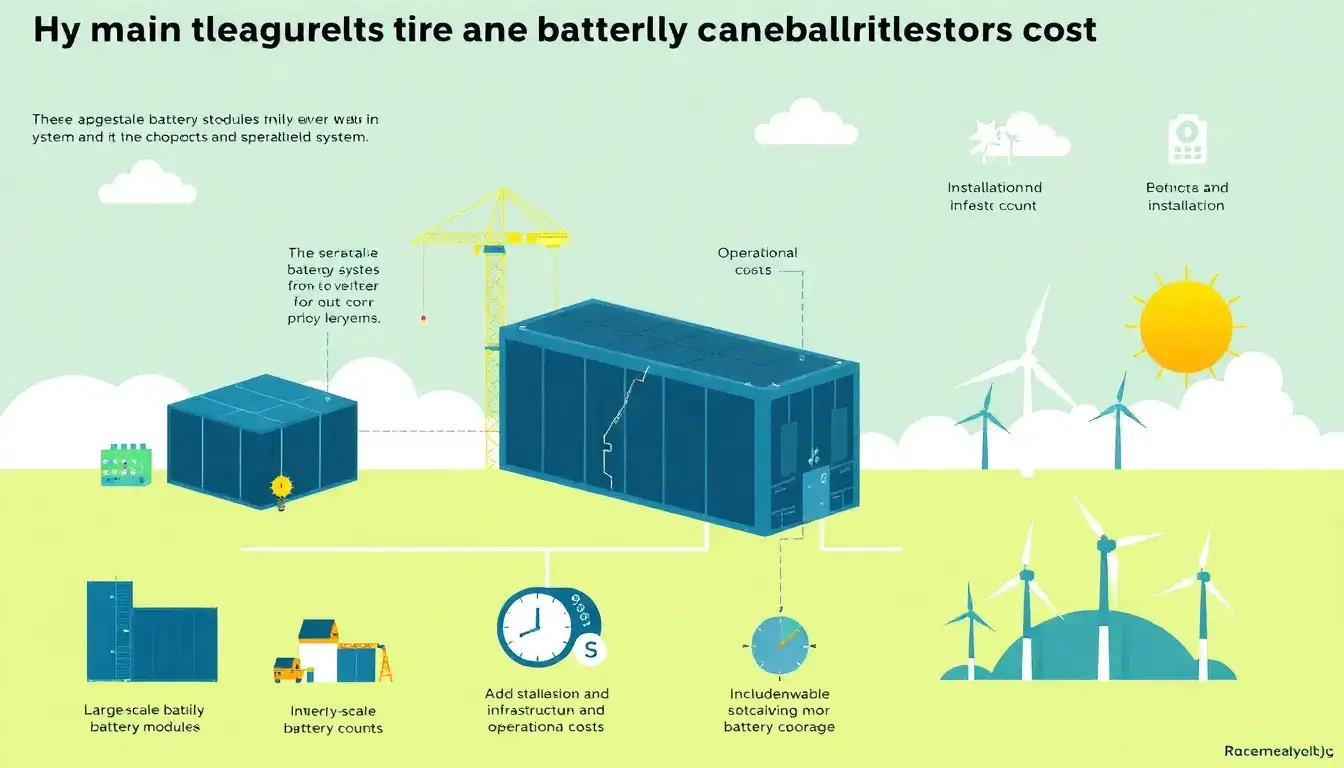 What are the main components that contribute to the overall cost of utility-scale battery storage systems
