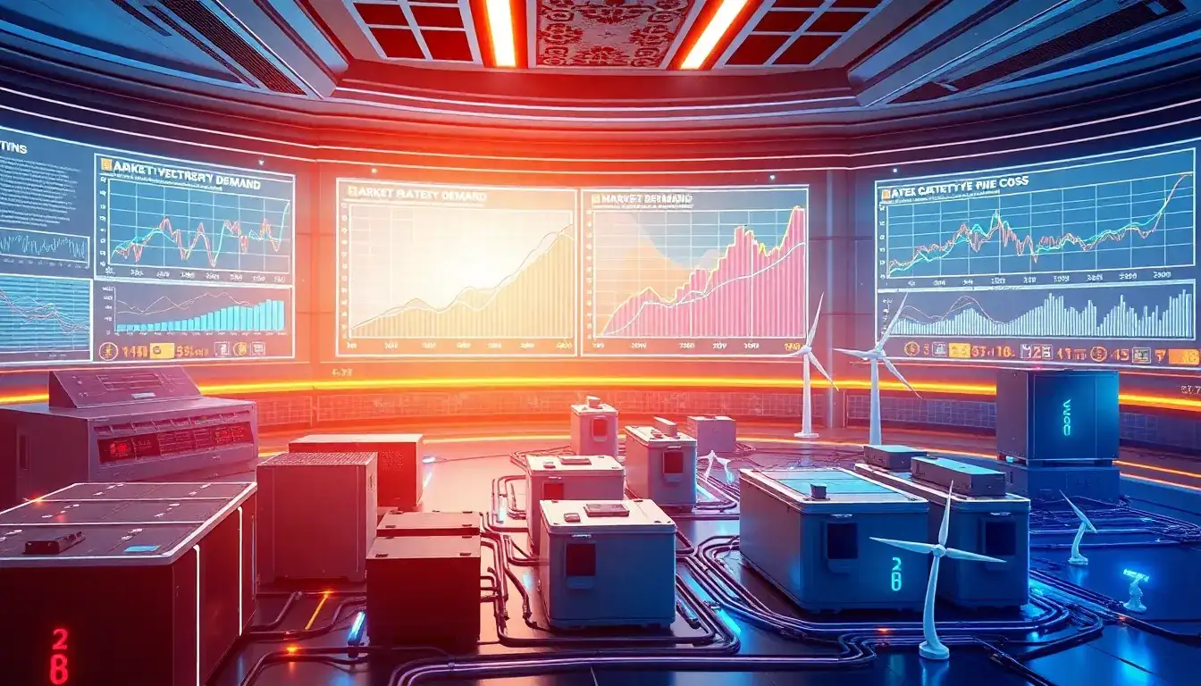 What role does market demand play in the cost evolution of utility-scale battery storage