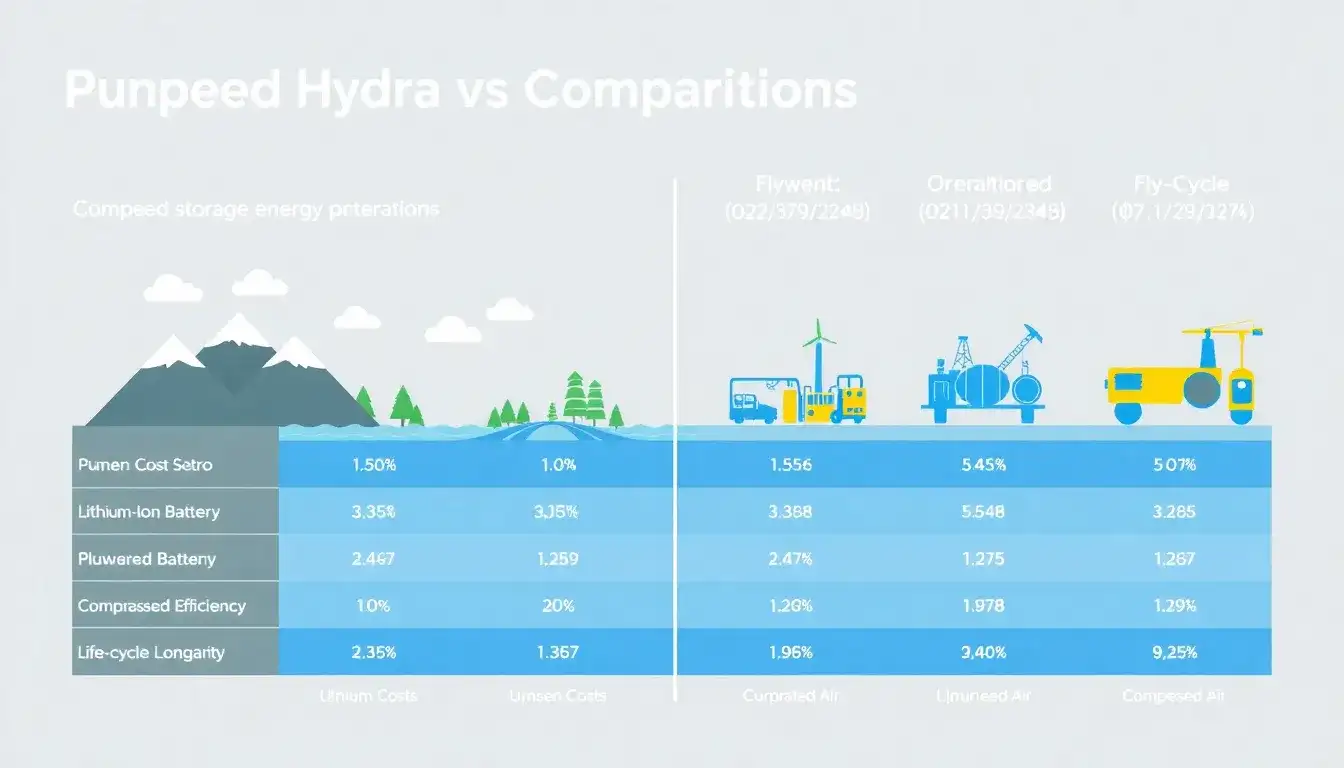 How does the cost of pumped hydro storage compare to other energy storage technologies