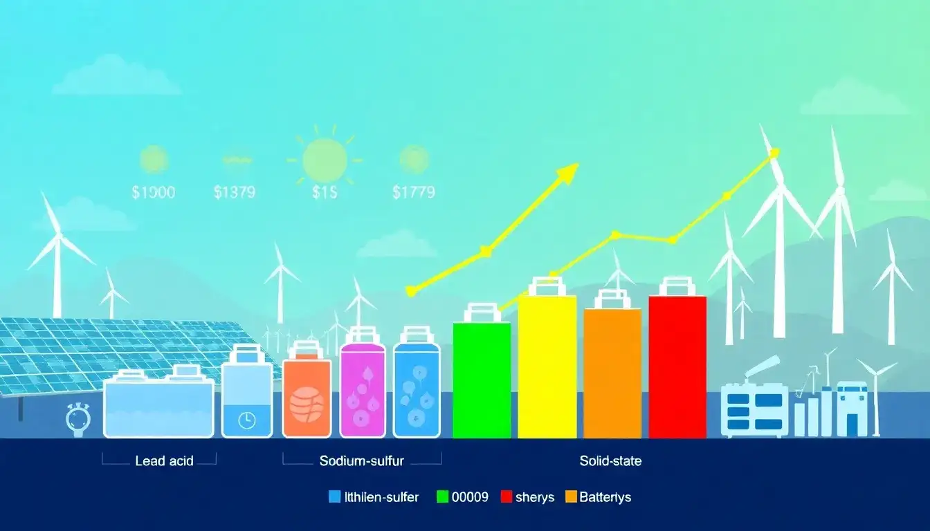 How does the cost of lithium-ion batteries for utility-scale storage compare to other battery technologies